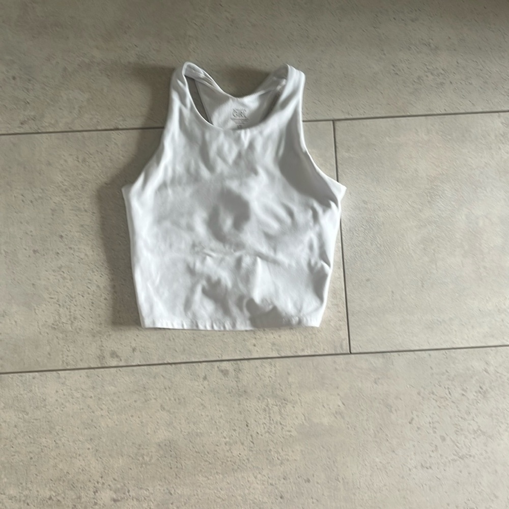 Athleta Girls White Workout Top